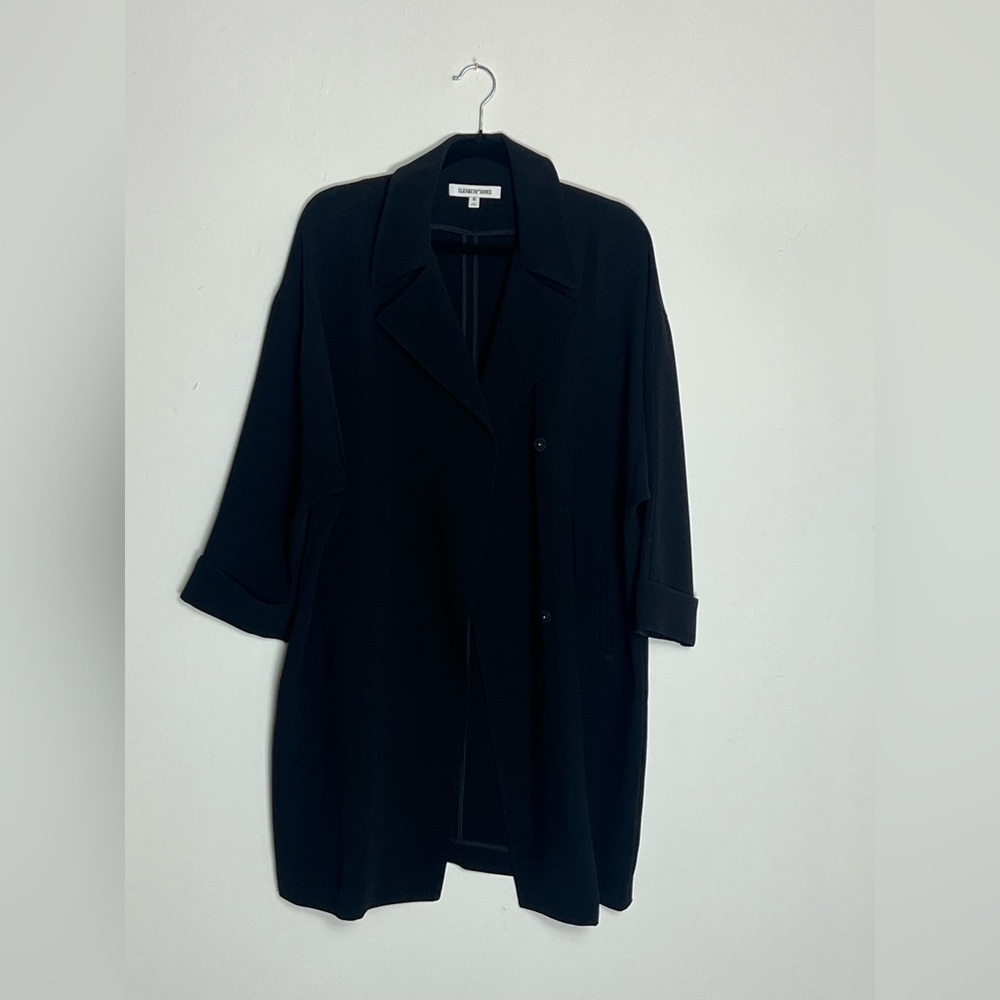 Elizabeth and James Black Trench Coat